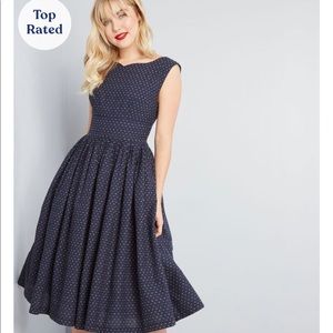 ModCloth Navy Midi dress (brand new)